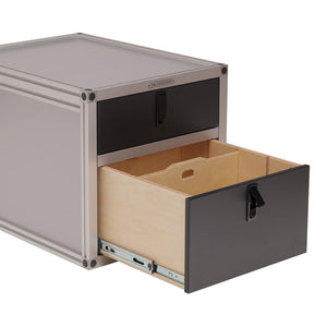 Stacked double drawer module