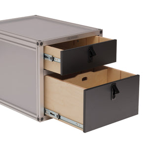 Stacked double drawer module